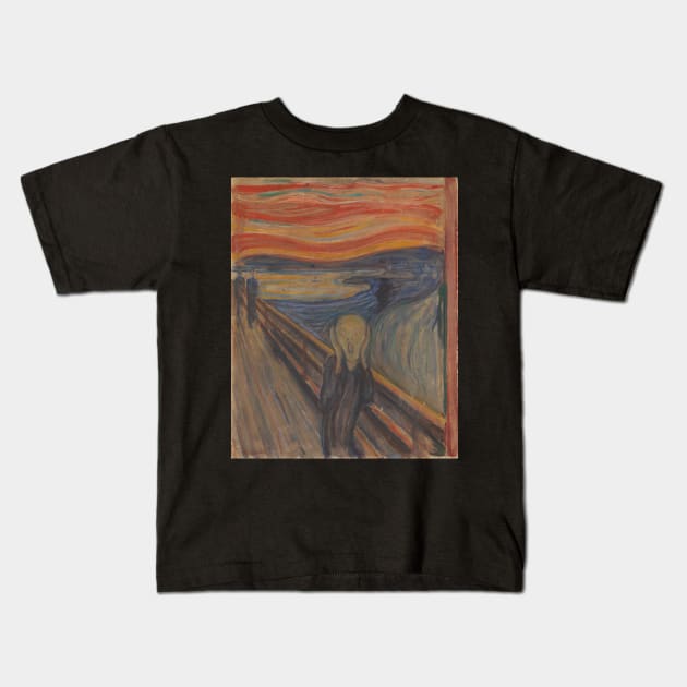 Edvard Munch Kids T-Shirt by KOTFILMS